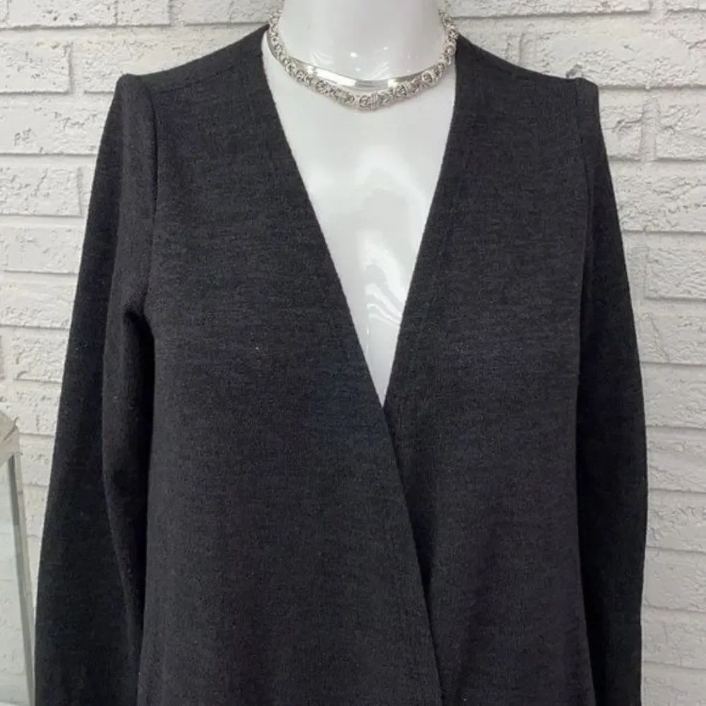 LuLaRoe Sarah Women Black Long Sleeve Open Front Duster Size S